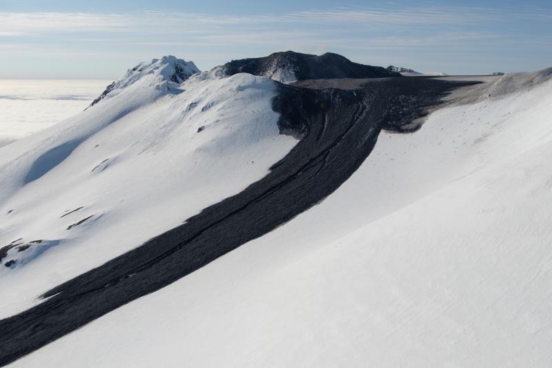 Lahar emplaced during the May 25 Great Sitkin eruption.