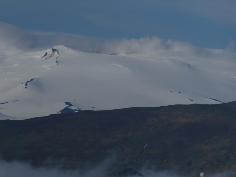 Makushin Volcano summit with degassing activity. Photo taken during the 2021 Steadfast campaign