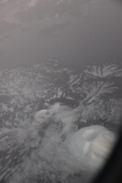 Photo taken of Mount Edgecumbe from aa Boeing 737-800 in transit from Seattle, WA to Anchorage, AK. View appears from the SSW.
