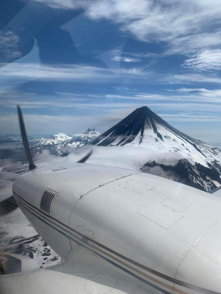 Shishaldin Volcano, July 14, 2023. Photo courtesy of Robbie Armijo.