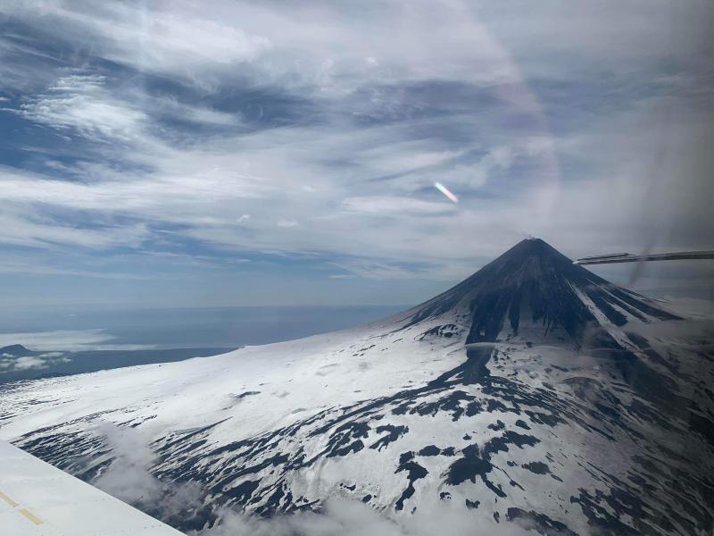 Shishaldin Volcano, July 14, 2023. Photo courtesy of Robbie Armijo.