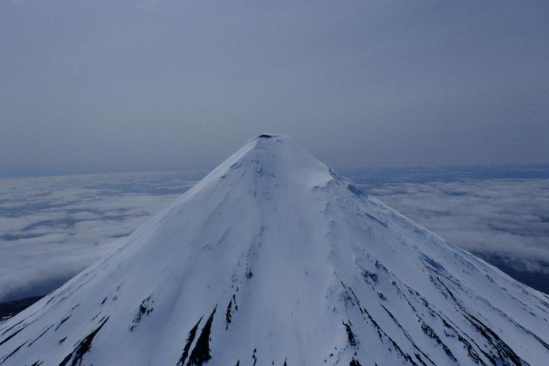 Close-up view of Carlisle Volcano taken from a helicopter, June 1, 2023. 