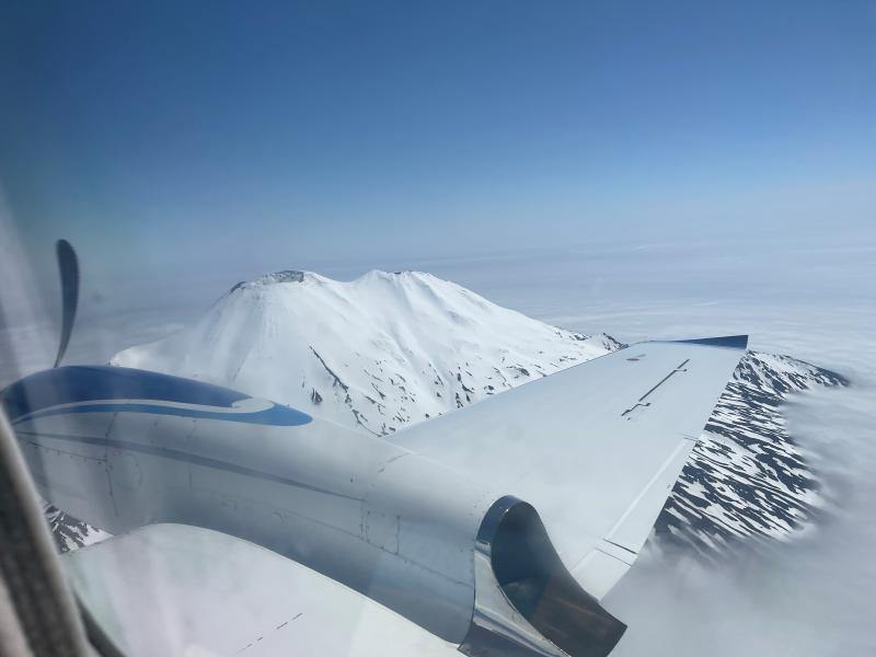 Gareloi volcano, June 11, 2024, courtesy of Karri Sicard.