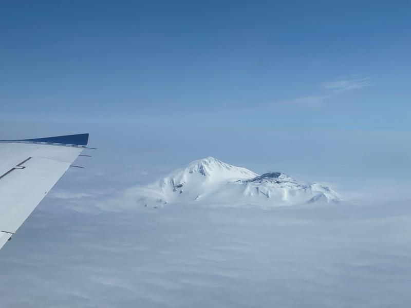 Great Sitkin Volcano, June 11, 2024, courtesy of Karri Sicard.