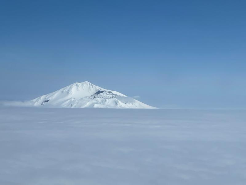 Great Sitkin Volcano, June 11, 2024, courtesy Karri Sicard.