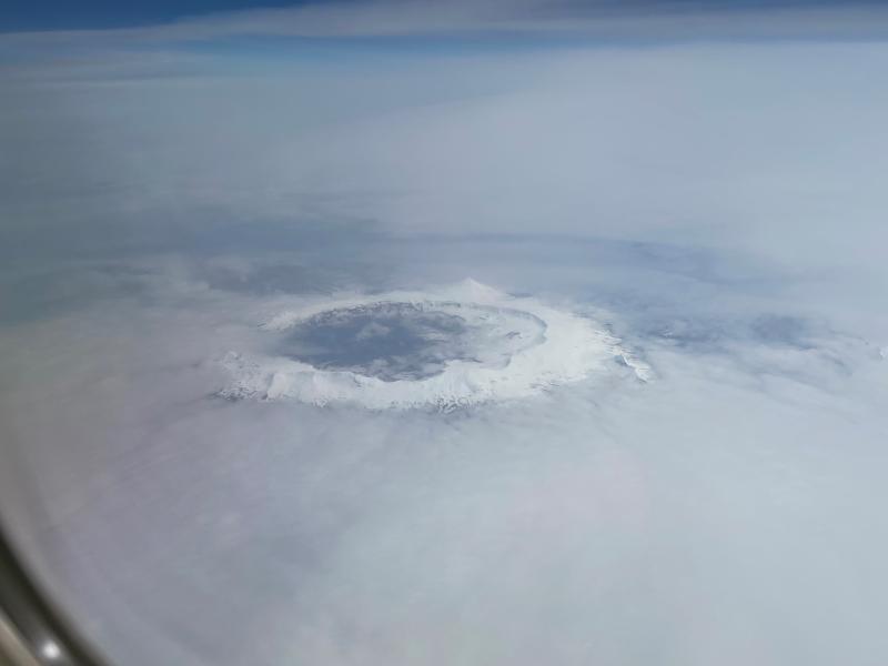 Okmok volcano, June 12, 2024, courtesy Karri Sicard.