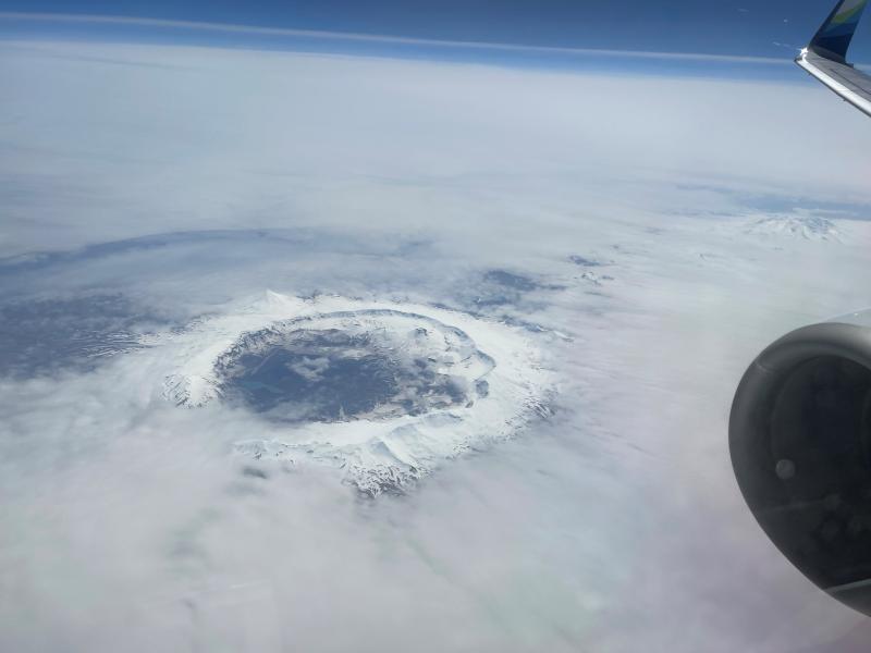 Okmok volcano, June 12, 2024, courtesy Karri Sicard.