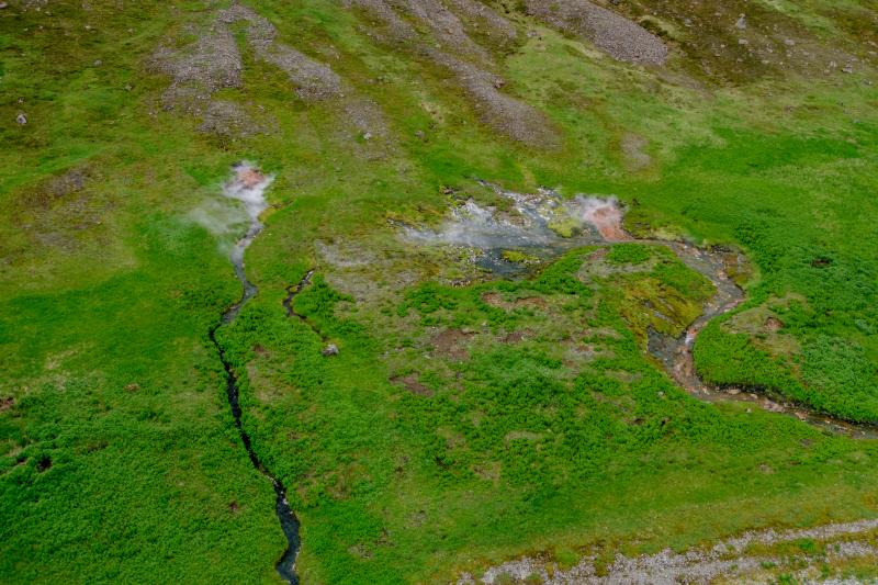 Hot springs on the north side of Emmons Lake.