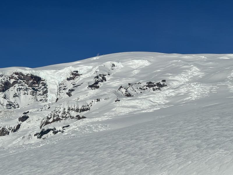 Southwest slopes of Mt. Wrangell from seismic station WASW