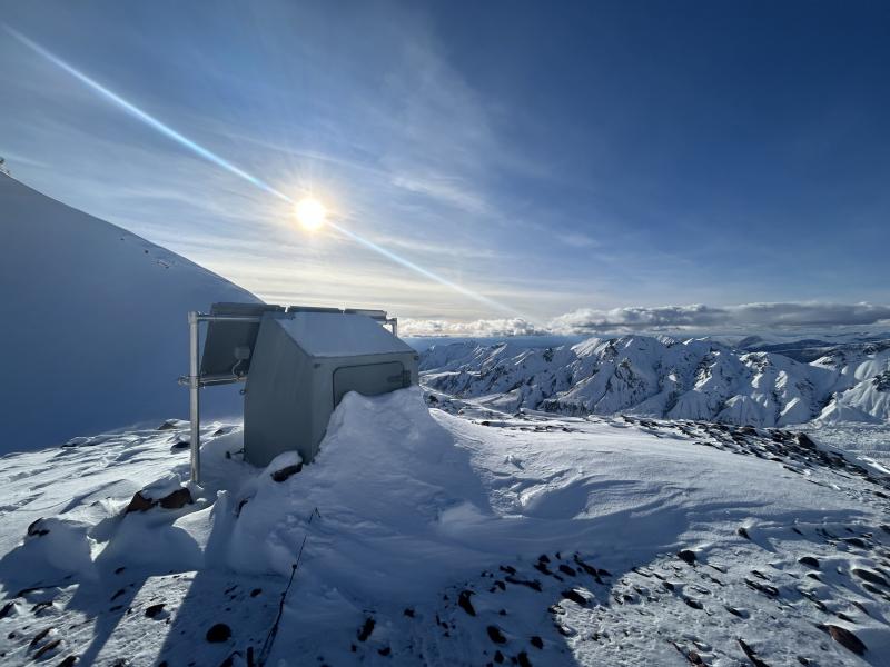 Seismic station WASW, view to the southwest. 