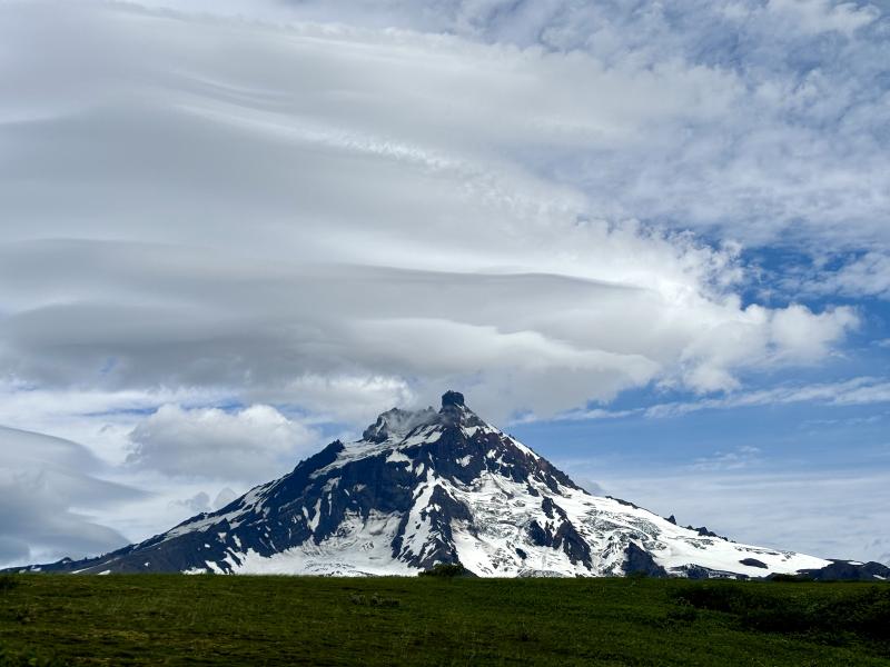 Isanotski volcano from the southwest. 
