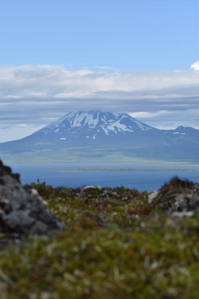 Mount Peulik viewed from station PLBL.