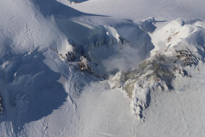 Summit crater and fumaroles at Mageik.