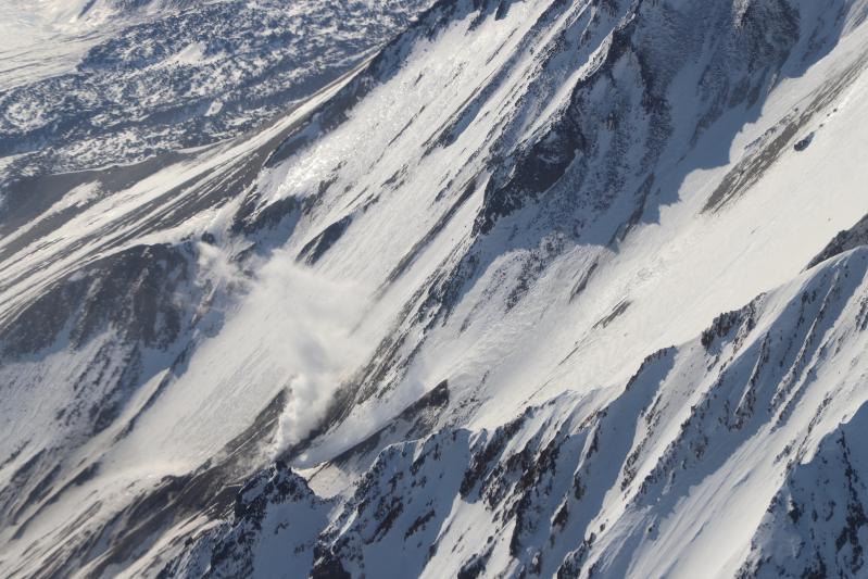 Flank fumaroles on Trident Volcano.