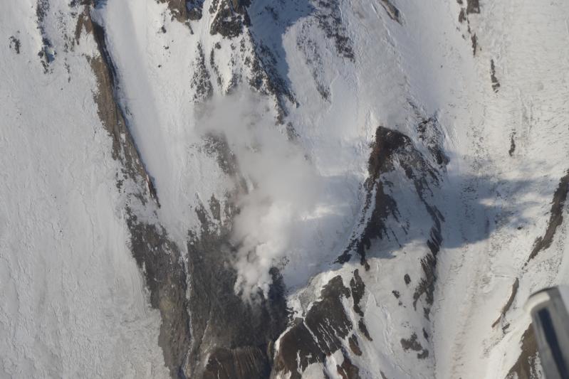Flank fumaroles on Trident Volcano.