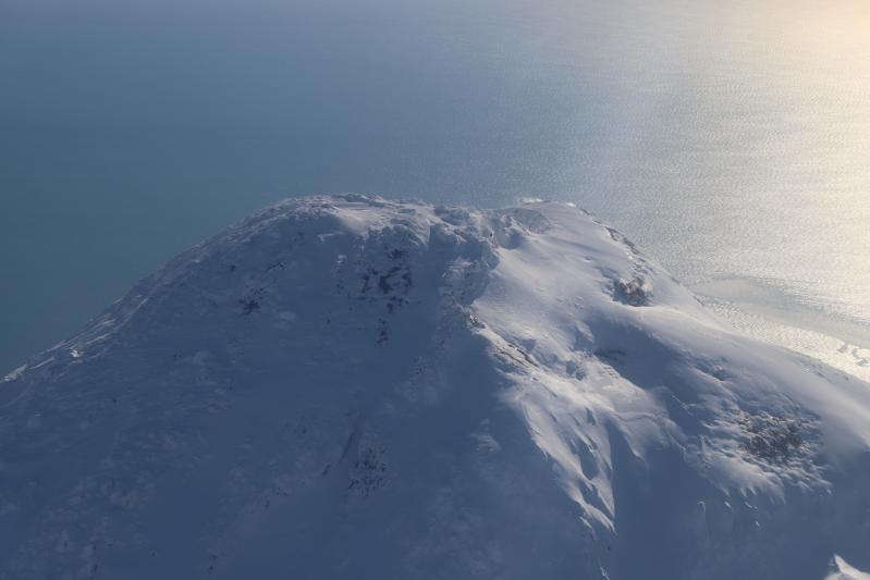 Augustine summit with fumaroles.