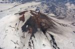 Southeast flank of Pavlof Volcano viewed during an overflight on July 23, 2024. The 2021 eruption vent is visible.