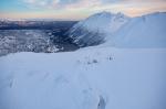 Alaska Volcano geophysics and webcam station SPCR on December 18, 2024, looking down the Chakachatna River valley beyond. 