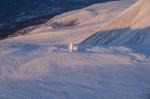 Alaska Volcano Observatory radio repeater station on Mount Susitna on December 18, 2024.