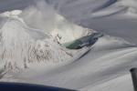 Summit crater lake and plume at Martin.